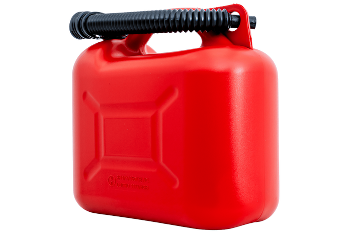 10L HERMON Kunststoffkanister mit Trichter, rot