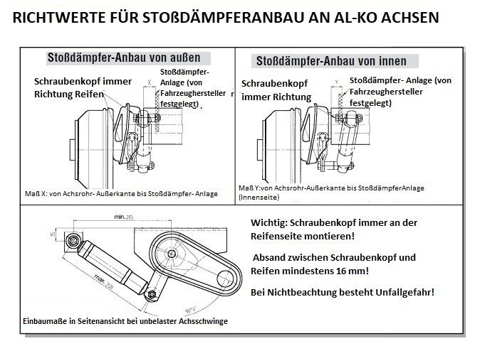 AL-KO Stoßdämpferhalter für Pkw-Anhänger