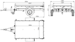 Leichter Anhänger 200x125 UNITRAILER GARDEN 201 KIPP mit grauer Plane