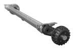 Gebremste AL-KO COMPACT Achse für schwere Anhänger und Autotransporter 1500kg 1510mm 1880mm 5x112