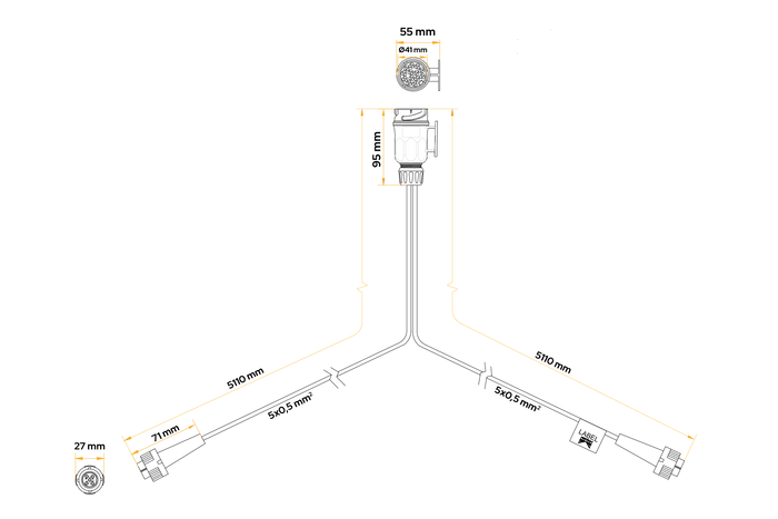 ASPÖCK MULTILED IV LED-Rückleuchten + ASPÖCK 5 m 13-PIN-Kabelbaum