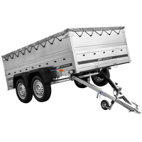 Zweiachsiger Anhänger 264x150 UNITRAILER GARDEN 265/2 KIPP mit BIS-Seitenwänden, H-0-Rahmen und grauer Plane