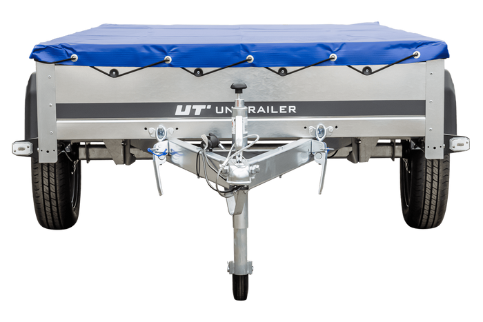 PKW?Anhänger 230x125 UNITRAILER GARDEN 230 KIPP mit H-0-Rahmen und blauer Plane